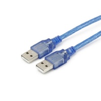 Cable de Datos USB 2.0 Macho a Macho de Alta Calidad, 0.3m, Núcleo de Cobre Puro, para Computadora, Cámara, Impresora, Consola de Videojuegos - En Stock