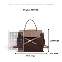 Sac à dos décontracté en cuir mat vintage, tendance 2026, personnalisé ODM/OEM, sac à bandoulière, sac à main pour femme