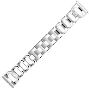 Bracelet de montre solide 20mm en acier inoxydable en métal D-Link Bracelet en cristal pour Samsung pour Galaxy Watch <span class=keywords><strong>3</strong></span> 40mm & <span class=keywords><strong>42mm</strong></span> - Product Image 6