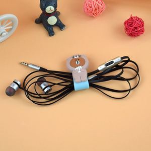 Organizador de botones y broches de PVC de goma suave con diseño de dibujos animados de China para auriculares - Product Image 3
