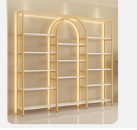 Étagère de présentation multi-niveaux au sol pour salon de beauté, style nordique minimaliste, pour colle à ongles, produits de soin et cosmétiques