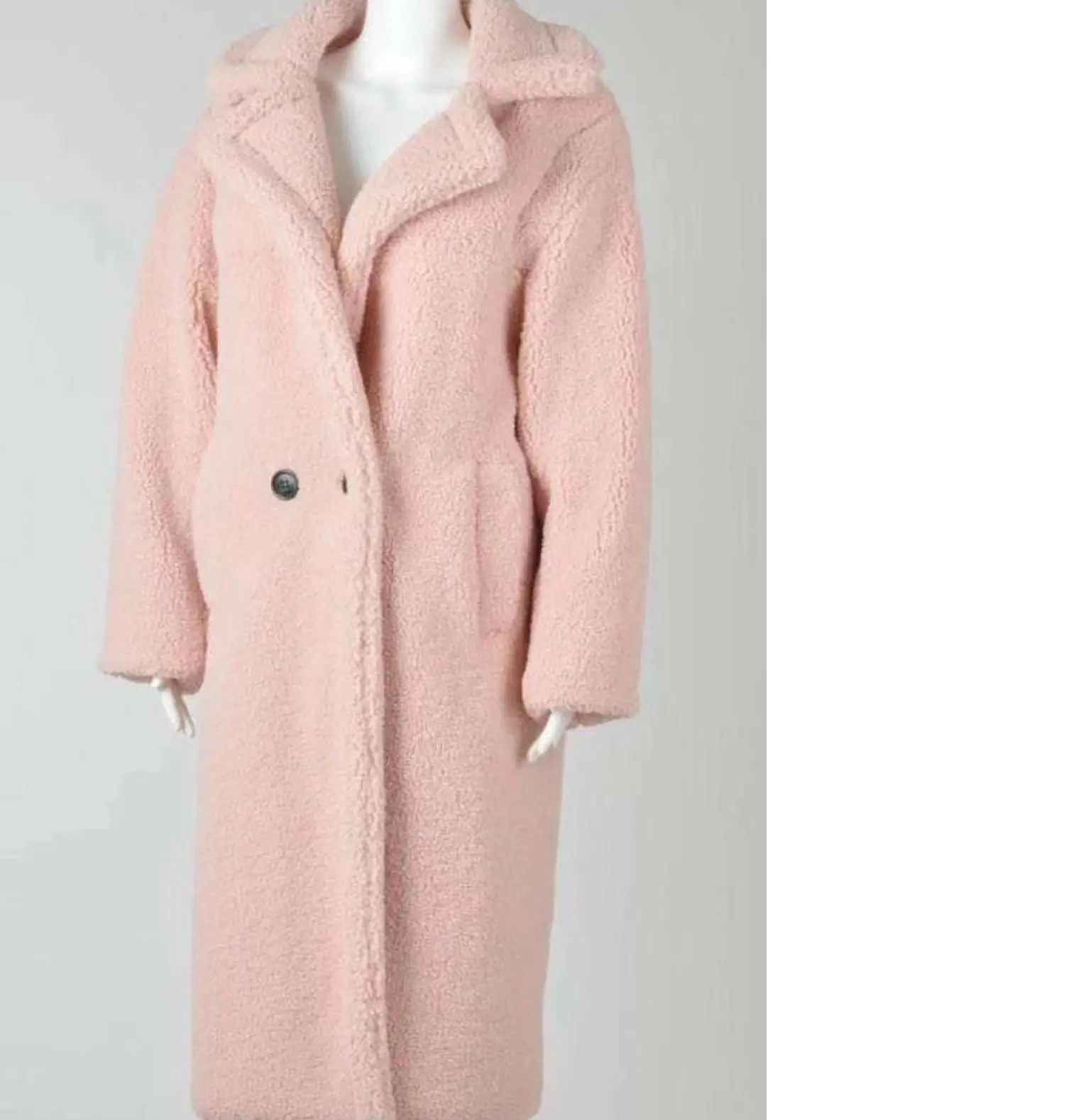 2021 सर्दियों वेनिला रंग फर कोट महिलाओं गर्म टेडी कोट अल्पाका ऊन कोट नरम फर जैकेट महिला ओवरकोट