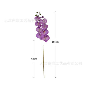 Orchidée Phalaenopsis à neuf têtes, fleur artificielle à tige unique, décoration d'intérieur, accessoires de mariage, violet clair - Product Image 2