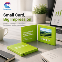 Superlieur Brochure vidéo LCD 2.4 pouces Résolution 320x240 Prise en charge MP4/AVI-Personnalisable pour les cadeaux d'affaires Mariages Publicité