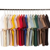 T-shirts Personnalisés Votre Propre Marque Coton Épais Unisexe Coupe Oversize Vierge Logo Imprimé 180 200 G/m² 220 240 280 Haute Qualité
