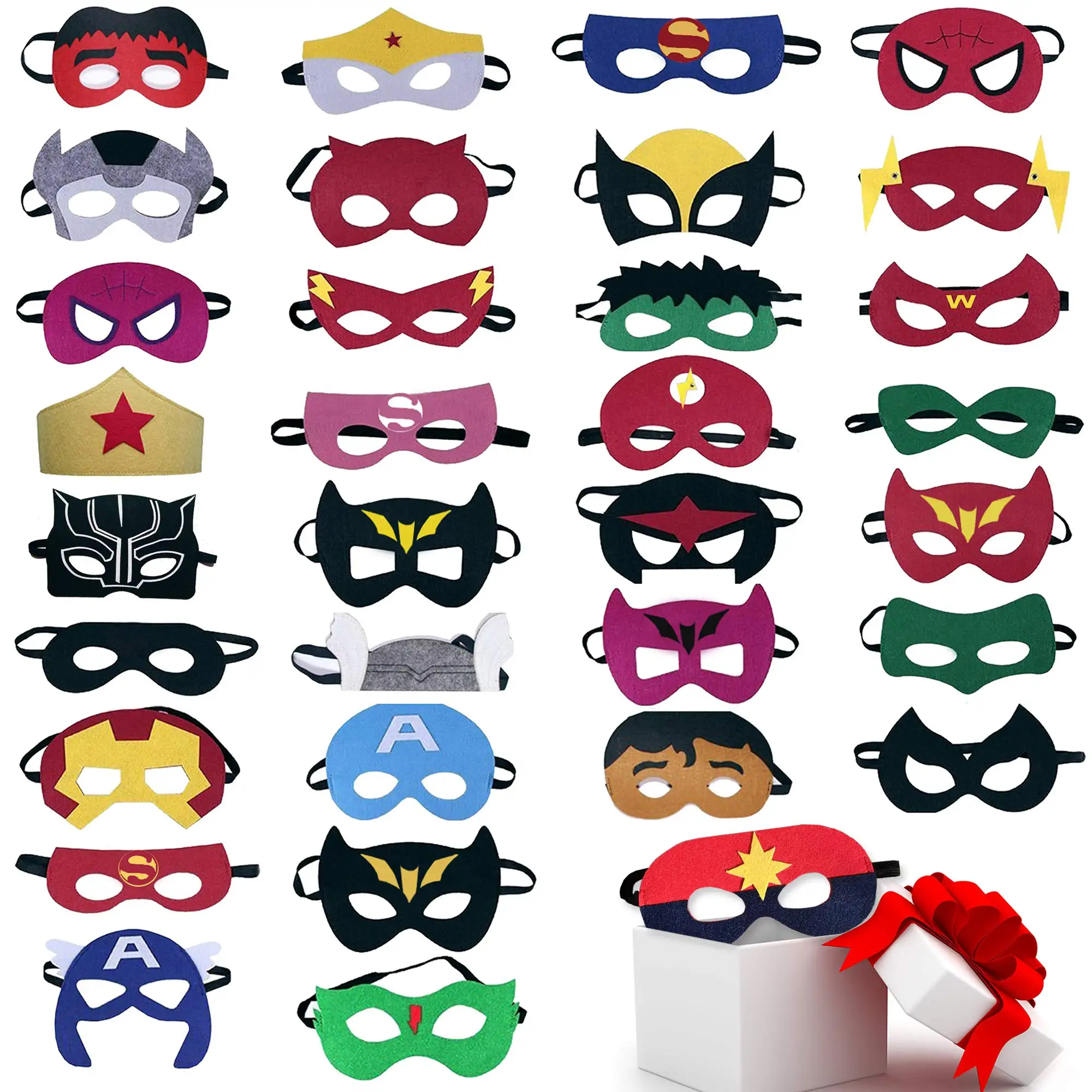 wholesale kids superhero themed party supplies face masks halloween birthday masquerade party eye mask