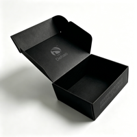 Boîte cadeau en carton ondulé avec logo personnalisé imprimé, revêtement UV, doublure en éponge, emballage en carton écologique et recyclable