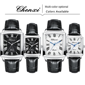 Reloj Casual de Moda para Parejas, Marca <span class=keywords><strong>Dawn</strong></span>, con Calendario, Cuarzo, Caja Rectangular de Aleación, Correa para Hombre y Mujer, Venta al Por Mayor - Product Image 2