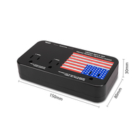 FOXCAN 2000W özel gerilim dönüştürücü ve 10A seyahat adaptörü ile 4-Port USB, abd/İngiltere/ab Plugfor saç kurutma makinesi/düzleştirici