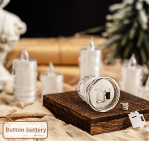 2023 candele Tealight senza fiamma tremolanti a LED popolari candele bianche piccole luci da tè con Timer azionano per mer con effetto reale - Product Image 6