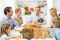 Boîtes en papier de bonbons de boulangerie de Thanksgiving avec fenêtre Boîtes à cupcakes pour cadeau 4 styles Boîte en papier cadeau pour pâtisserie en carton