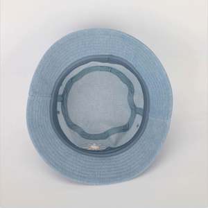 Unisex <b>Summer</b> Bucket Hat High Quality Cotton Denim Design Custom Logo Embroidery Fashionable Casual <b>Cap</b> for Adults - Product Image 6