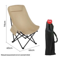 Chaise pliante d'extérieur à dossier haut, chaise lune portable, chaise inclinable pour camping, pique-nique, plage, mobilier d'extérieur