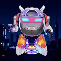 Manège d'aventure commercial en fibre de verre pour enfants Aviark - Modèle Warrior, conduite simulée, 2 joueurs, intérieur/extérieur