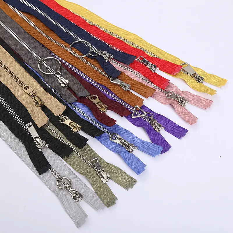 OEM Jacket bag jeans cremallera brass teeth zip Close End zipper Nylon invisible zipper metal zippers for handbags