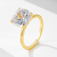 Ensemble de bagues de luxe en argent 925 avec zircone cubique 8A taille coussin 4 carats et moissanite pour femme, idéal pour mariage, alliance en moissanite