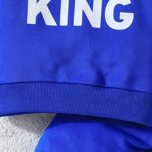 ชุดสองชิ้นพิมพ์ลายตัวอักษรน่ารักสำหรับเด็กผู้ชาย เสื้อแขนยาวและกางเกงกีฬาลำลอง เสื้อผ้าเด็กแฟชั่นผ้าขนสัตว์ - Product Image 4