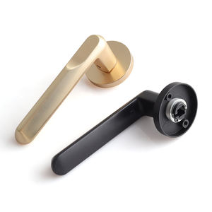 Oukali European Furniture Brushed Gold <strong>Door</strong> Handle Springs <strong>Main</strong> Wooden Privacy Pull Handles for <strong>Doors</strong> With Key <strong>Lock</strong> - Product Image 3