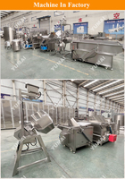 Friteuse automatique de haricots verts et d'arachides à agitation utilisée en usine Tofu Churros Plantain Chips Oignon Machine à frire ligne