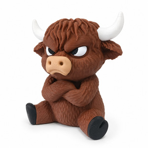 Ornement de bureau personnalisé en PLA imprimé en 3D, motif vache des montagnes chinoises grincheuse et affirmée, best-seller transfrontalier - Product Image 4