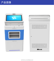 Terminal de libre-service hospitalier pour usage intérieur, écran LCD, design sur pied, tout-en-un, imprimante A4, lecteur de cartes et codes-barres, SDK