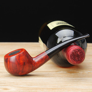 Muxiang Briarwood Smoking Pipe Bent Shape 9mm Tenon Joint Handmade Tobacco Pipe Solid Wood Pipe - Product Image 2