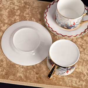 Luxury Eco-Friendly Christmas Star Pattern Royal Russian Holiday Time Bone China <b>Tea</b> <b>Set</b> - Product Image 6