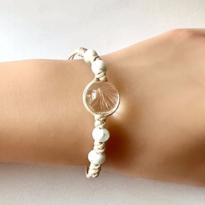 Bracelet en verre style bohème <span class=keywords><strong>chic</strong></span> pour enfants, bracelet réglable en forme de pissenlit pour enfants - Product Image 2