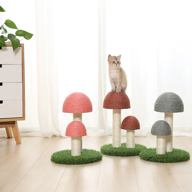 Modern high density christmas large mushroom cat scratcher house cat trees scratcher