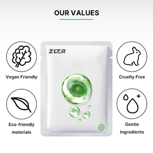 ZLZR Centella Sheet <b>Face</b> Mask Herbal Moisturizer for All Skin Types Green Tea Fragrance - Product Image 2