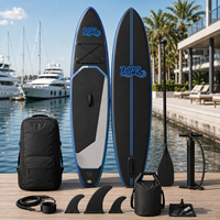 Planche de paddle gonflable tout-terrain Trade Supply 325 cm à support ferme en PVC laminé pour clubs avec aileron central pour utilisation en rivière