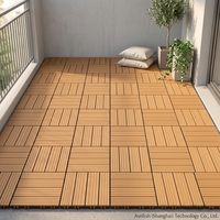 Dalles de terrasse en PVC à emboîtement, revêtement de sol extérieur, panneaux de sol composites carrés pour balcon, terrasse, jardin
