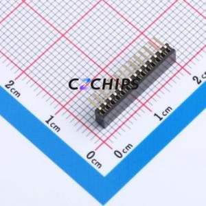 X1311FR-14-C43D24 Pin Socket Bent Lead Through Hole,P=1.27mm Connector 1x14P 1.27mm Square Hole Right Angle Insert - Product Image 2