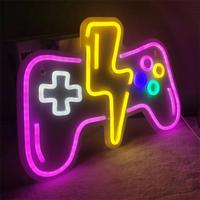 Livraison directe, néon personnalisé pour Playstation, décoration de chambre, fête de gamer, néon en forme de manette, lampes de nuit