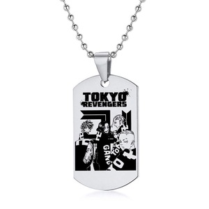 Collier Anime Tokyo Avengers Cosplay Figure en acier inoxydable Dog Tag Sweater Chain Chokers Fashion Jewelry for Fans - Product Image 6