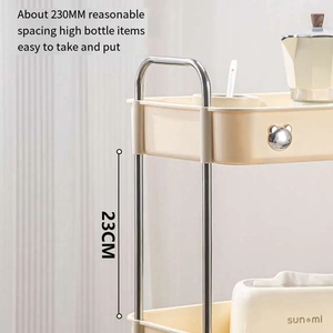 2/3/4 Tier Rolling <b>Storage</b> <b>Cart</b> High Capacity <b>Storage</b> Shelf Movable <b>Storage</b> Rack Kitchen Bathroom and Livingroom Organizer - Product Image 3