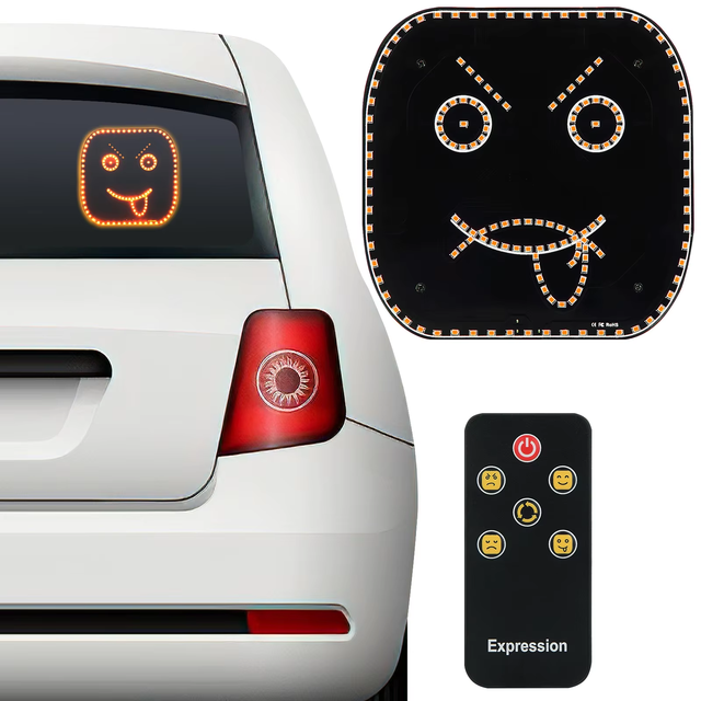 Factory Wholesale Car Expression Light Gesture Lamp LED Fun Expression Light Rear Window Multi-function Warning Palm Light