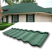 Plans de maison modernes Feuilles de toiture Tuile en métal revêtue de pierre style Bond imperméable