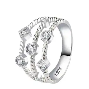 แหวนเงินโมอิสซาไนต์สำหรับผู้ชายแหวนทอง21พันทำจากซิลิโคนสีขาวสำหรับงานหมั้นของตุรกี