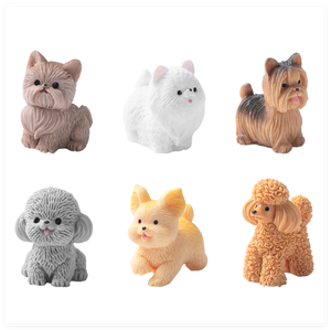 Figuras de animales de resina de dibujos animados, conjunto de estatuillas de <span class=keywords><strong>perro</strong></span> de juguete, Labrador, samoyedo, Pomerania, Bulldog, Shiba Inu, <span class=keywords><strong>Mastín</strong></span> Tibetano - Product Image 1