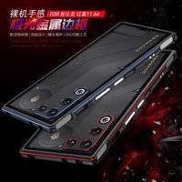 Étui de protection en métal de luxe pour ZTE nubia RedMagic 11 Air 5G, cadre en aluminium + film de protection d'objectif en métal