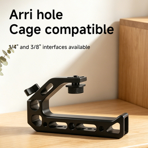 ด้ามจับกล้อง ARRI อเนกประสงค์ ทำจากอะลูมิเนียม พร้อมช่องเสียบอุปกรณ์เสริมแบบ Cold Shoe รูสกรู 1/4" และ 3/<span class=keywords><strong>8</strong></span>" สำหรับกล้อง DSLR และ Mirrorless Cage - Product Image 4