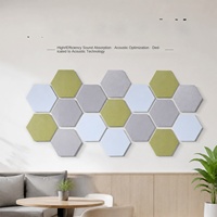 Panneaux acoustiques en mousse hexagonale colorée, fabriqués en Chine, pour studios d'enregistrement, salles de diffusion en direct, cinémas maison, bureaux