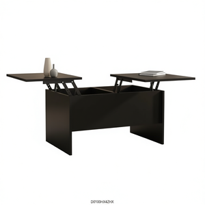 Table basse en bois d'ingénierie 31,5x19,7x16,7 pouces, noire, avec plateau relevable, mobilier de salon moderne et minimaliste - Product Image 1