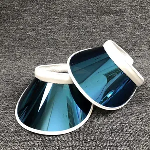 Wholesale colourful laser sun visor cap summer sunshade hats uv protection visor