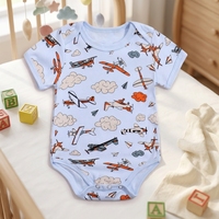 Baby-Strampler Neugeborenen-Einteiler Baumwoll-Bodysuit Individuelles Design Säuglings-Jumpsuit mit Knopfverschluss Unisex Frühling Sommer