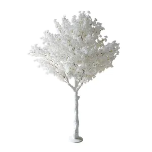 Árvore de mesas de casamento, árvore de mesas de casamento, ornamento de flor de cereja artificial de seda
