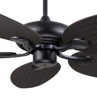 Ventilateur de plafond électrique à LED Design en osier Télécommande 6 vitesses Moteur AC DC pour le salon résidentiel Décoration pour hôtels