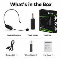 Auriculares Inalámbricos de Fábrica con Micrófono, Sistema de Audio Recargable Plug and Play para Escuelas, Iglesias y Reuniones PA