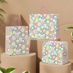 Luxury Custom Your Own Logo Classic Kraft Paper Shopping Bag for Clothes Pink Matte Packaging with Cotton Rope Handles - Product Image 2